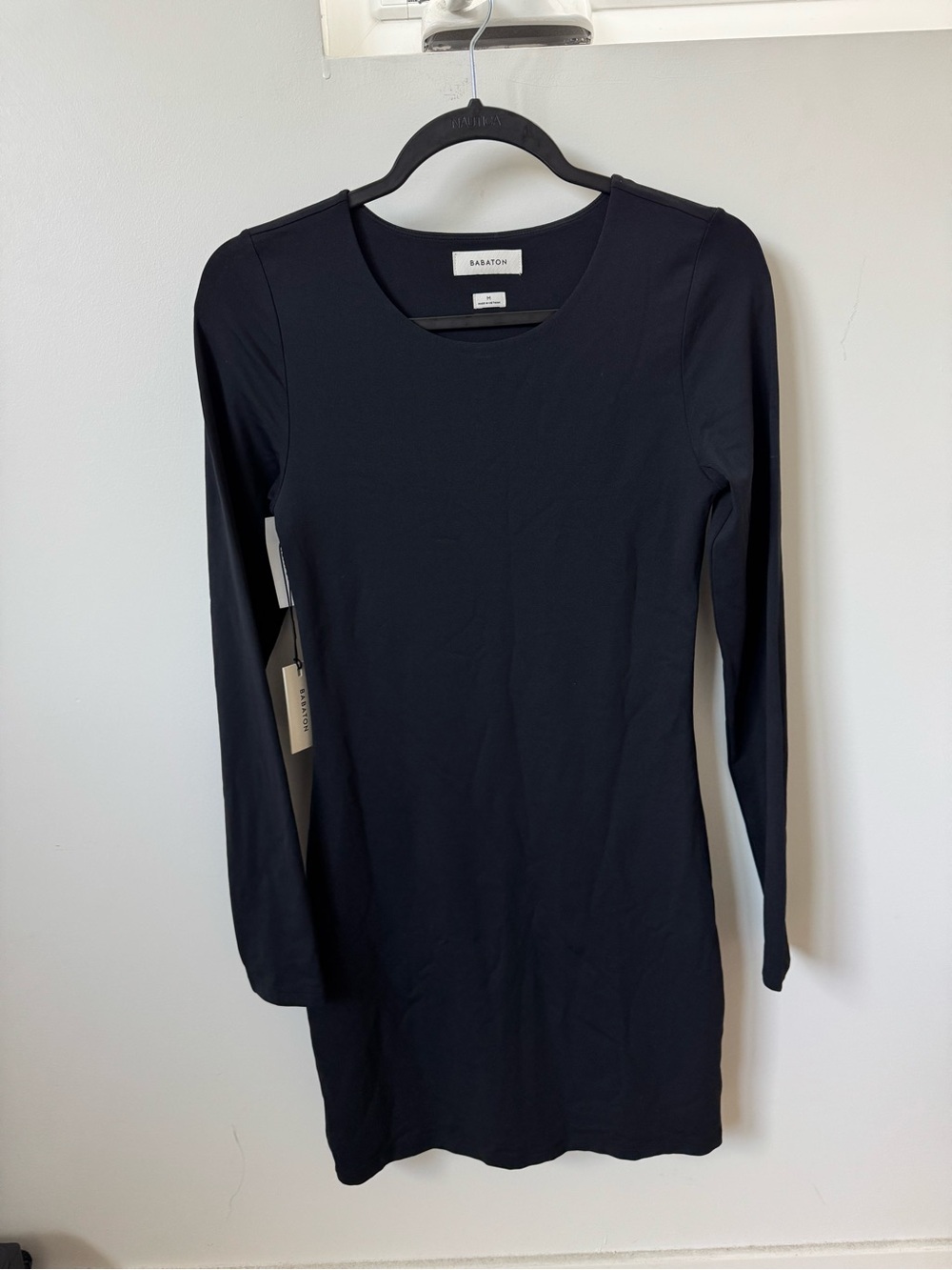 Aritzia Babaton black Contour Crew long sleeve dress brand new with tags
